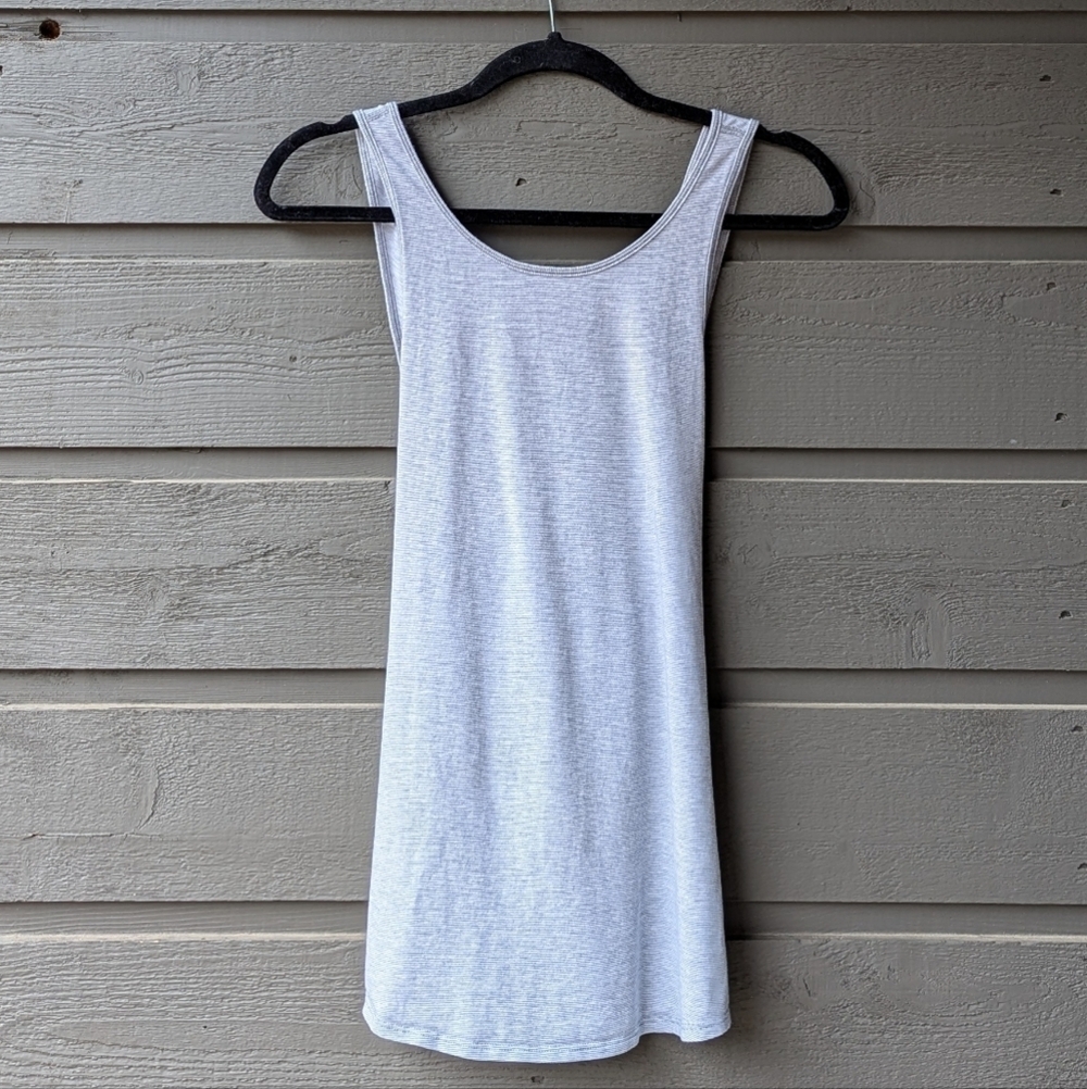 Lululemon Physically Fit Tank Wee Stripe White Heathered Medium Grey